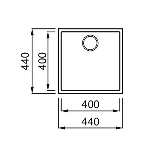  Elleci Kertek+ Pure Black 400X400 Undermount Sink